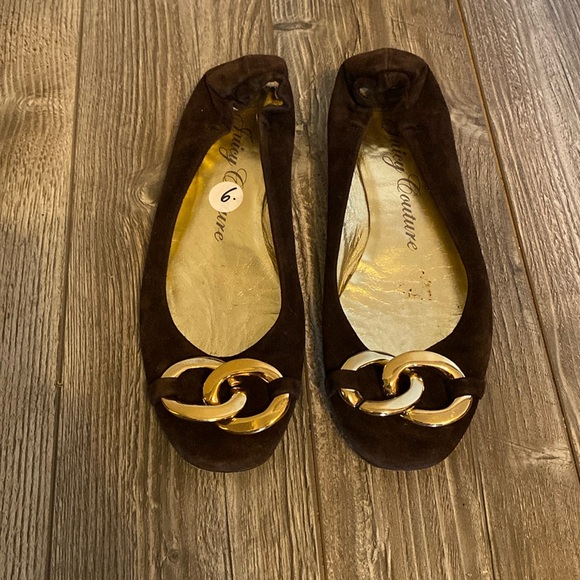 Vintage Juicy Couture suede ballet shoes size 6 - Picture 3 of 15